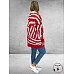 AKH Trui  Lang  Zebra Rood -Wit 
